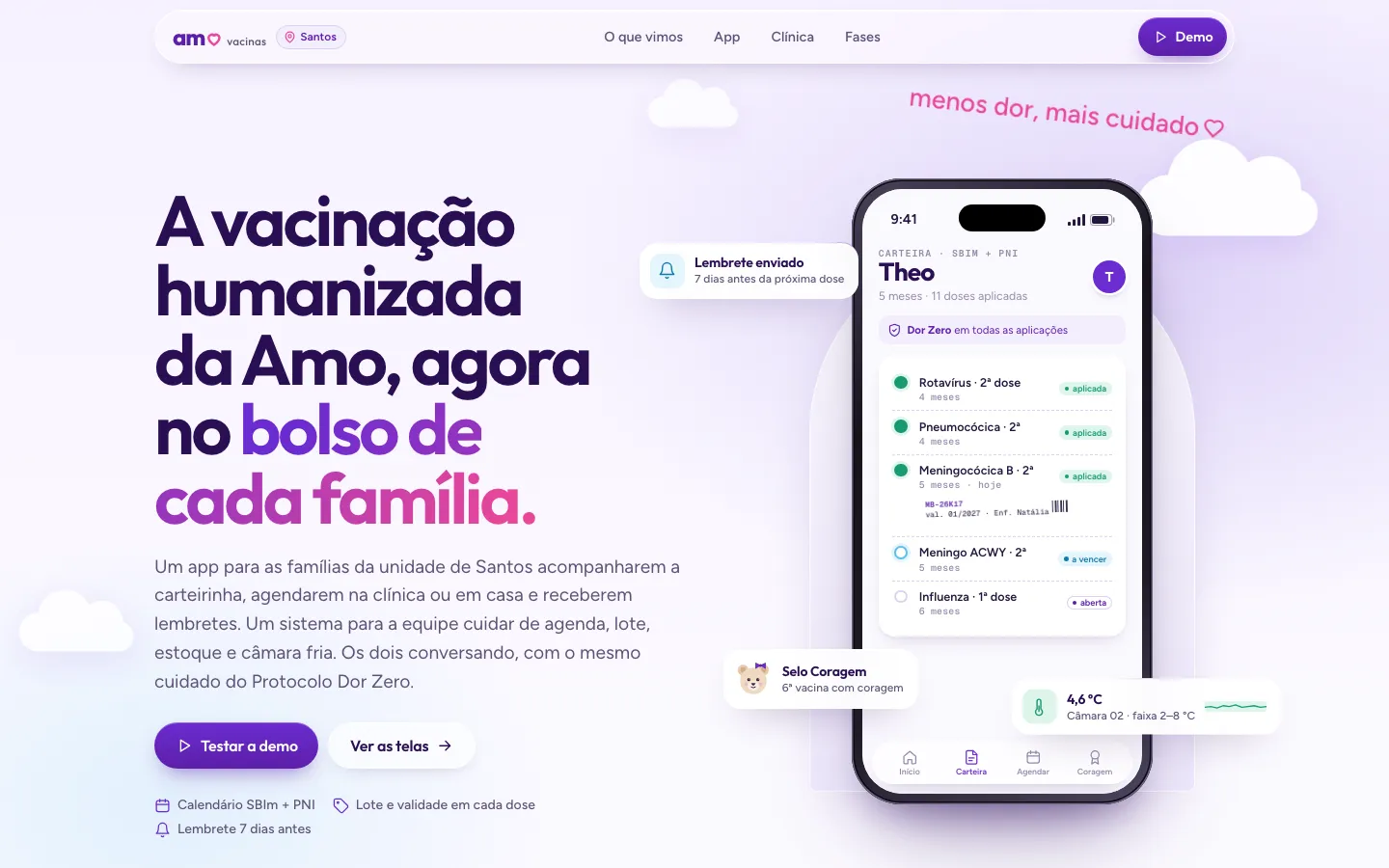 Amo Vacinas Santos no computador