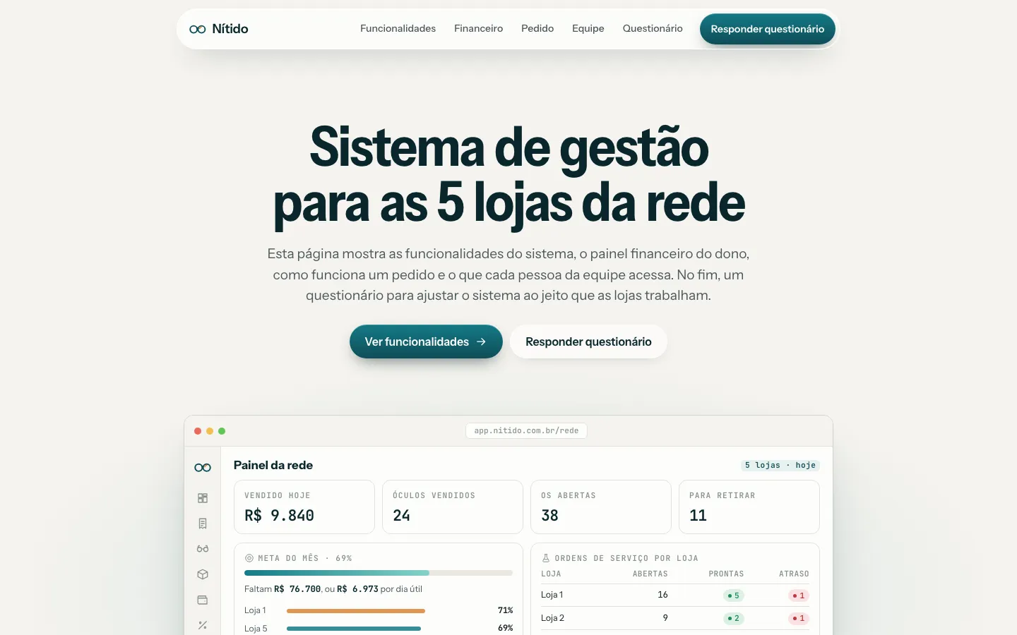 Nítido no computador