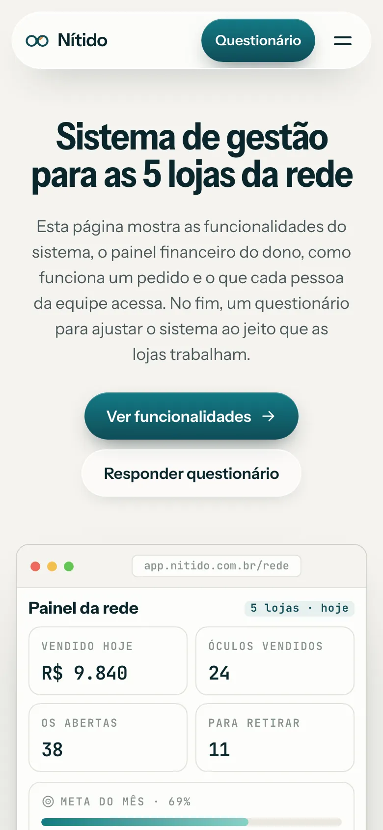 Nítido no celular